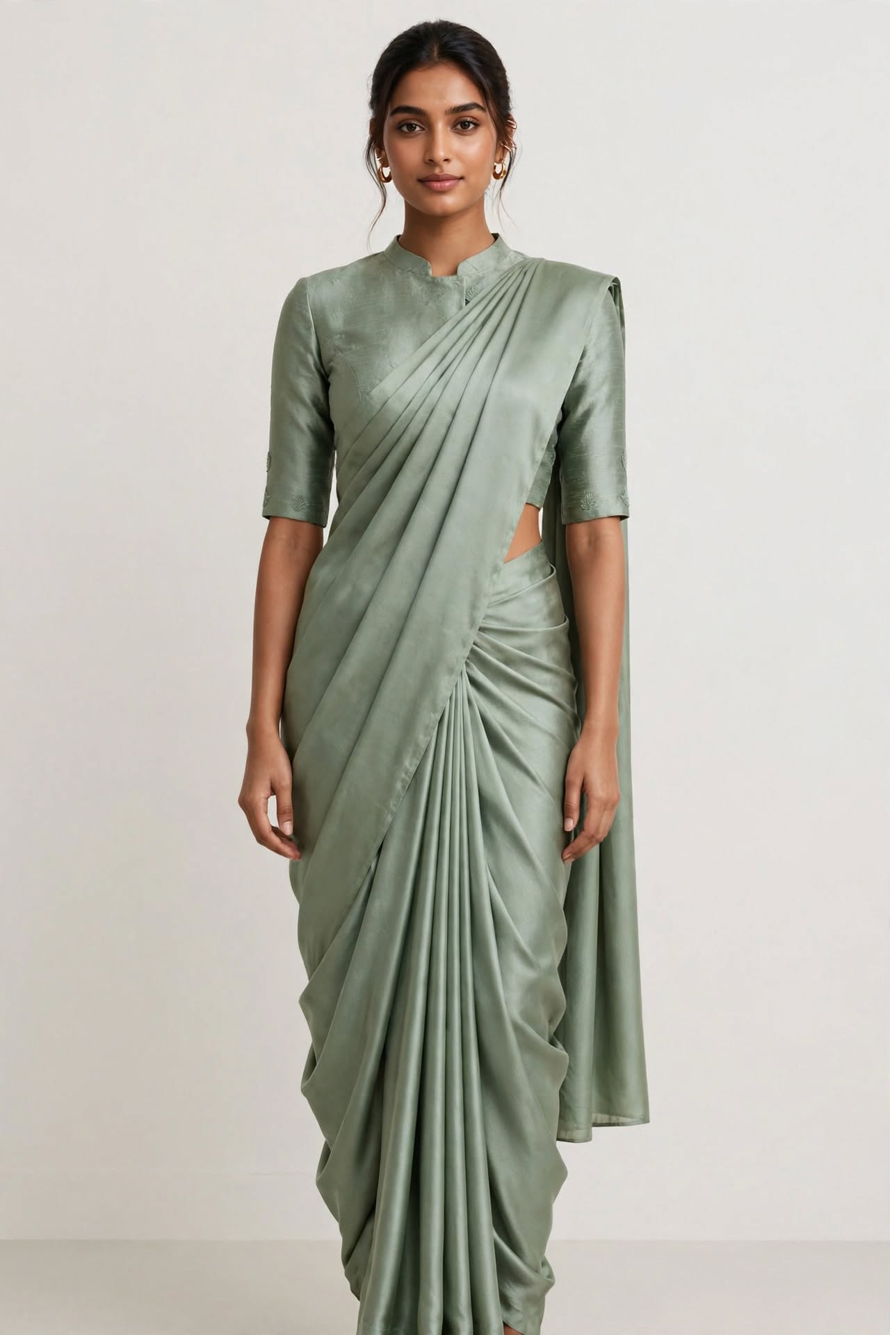 sage_green_saree_pant_drape