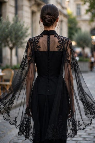 black elegante blouse