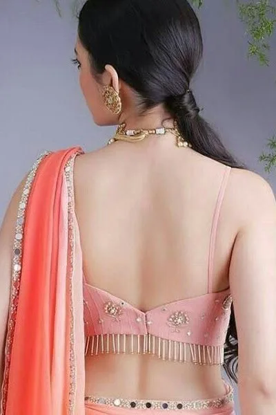 blouse front design _ blouse under sweater _ blouse ideas