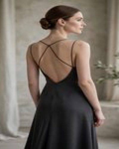 black elegent gown