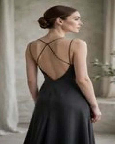 black elegent gown